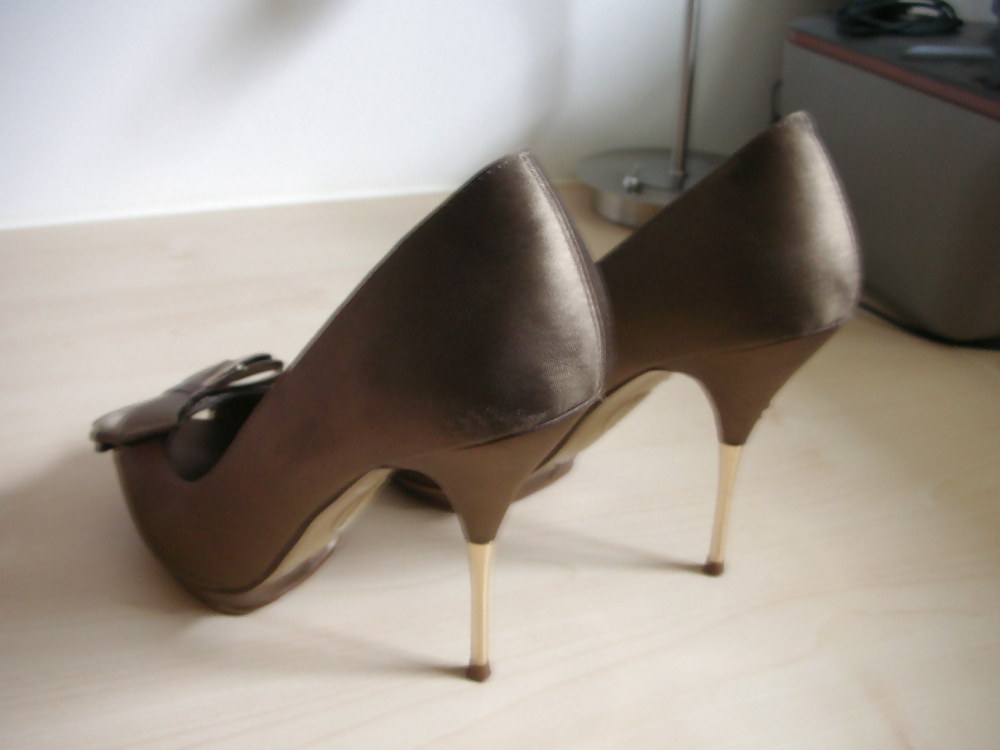 Wife bronze high heels metal spiked #15297906