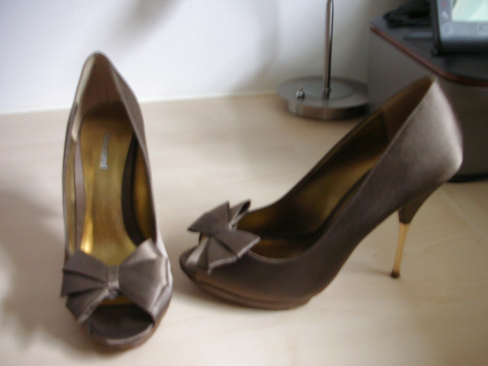 Wife bronze high heels metal spiked #15297935