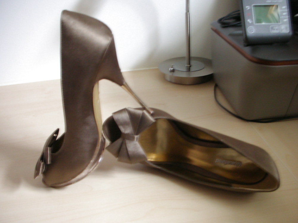 Wife bronze high heels metal spiked #15297940