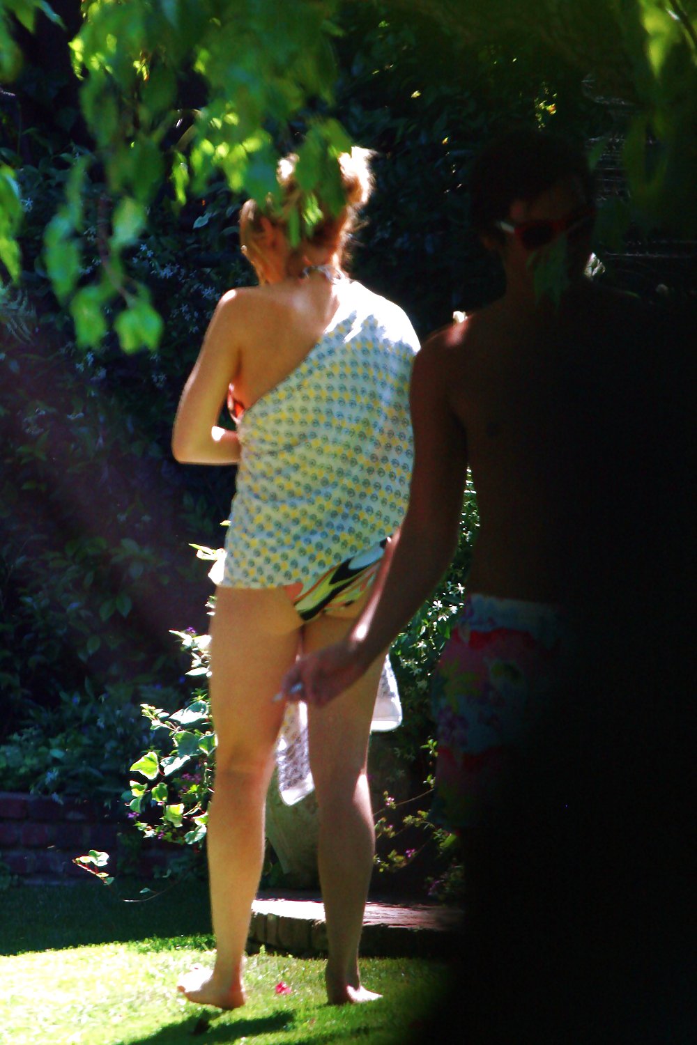 Lindsay Lohan walking around a park in a Bikini  #3766169