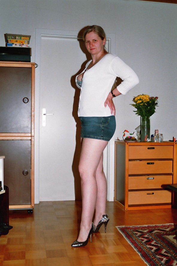 SAG - Wife's Hot Body In Short Tight Slinky Denim Skirt 02 #16012400