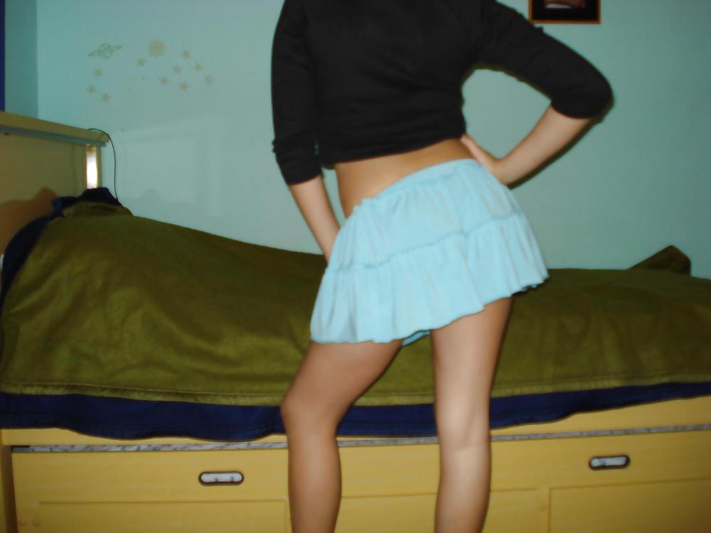 Latina Babe In Blue Panties Posing #12732401