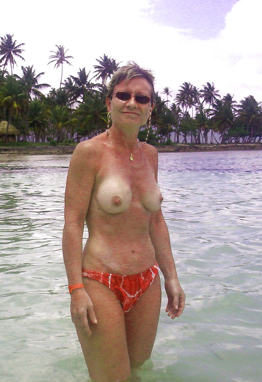 French mature on beach #6776443