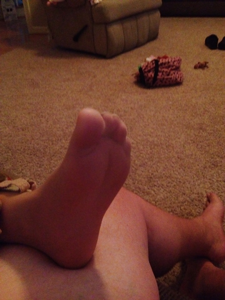 Pantyhose footjob with cum on feet from wife #19491811