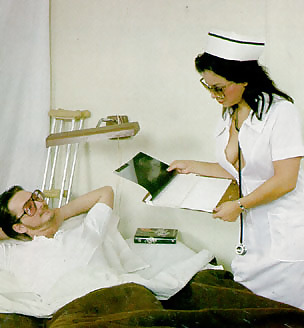 Horny nurse treating her patient #8793677