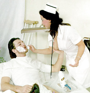 Horny nurse treating her patient #8793679