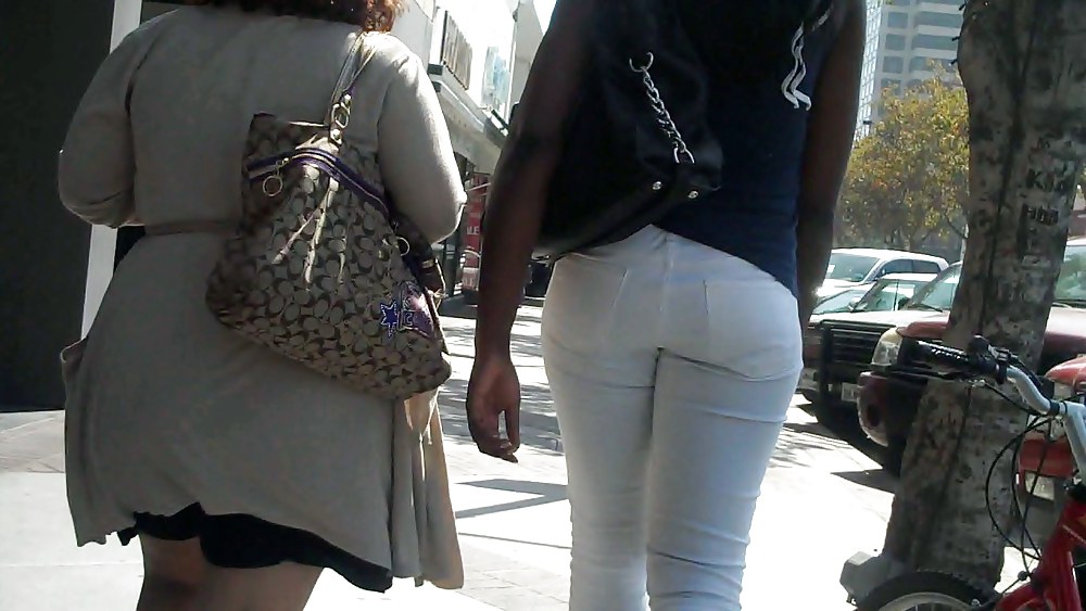 Soul girl butt & ass in white jeans yum #7542325