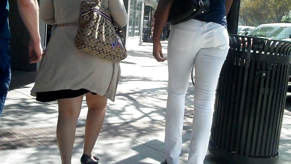 Soul girl butt & ass in white jeans yum #7542359