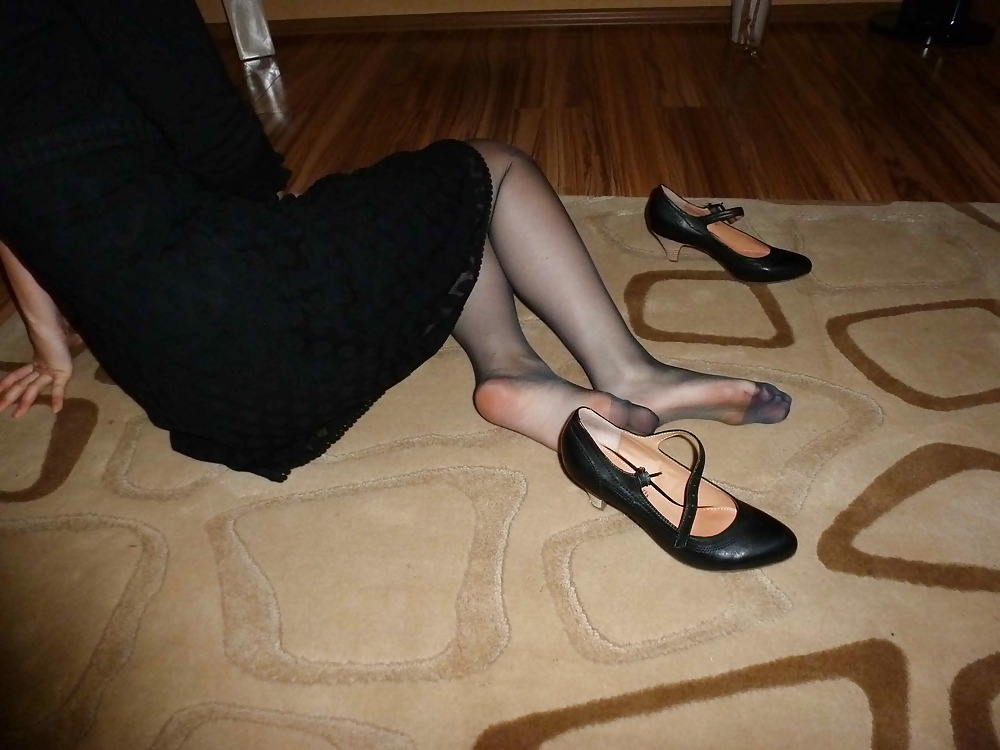 Blue Nylons and Pumps #16775794