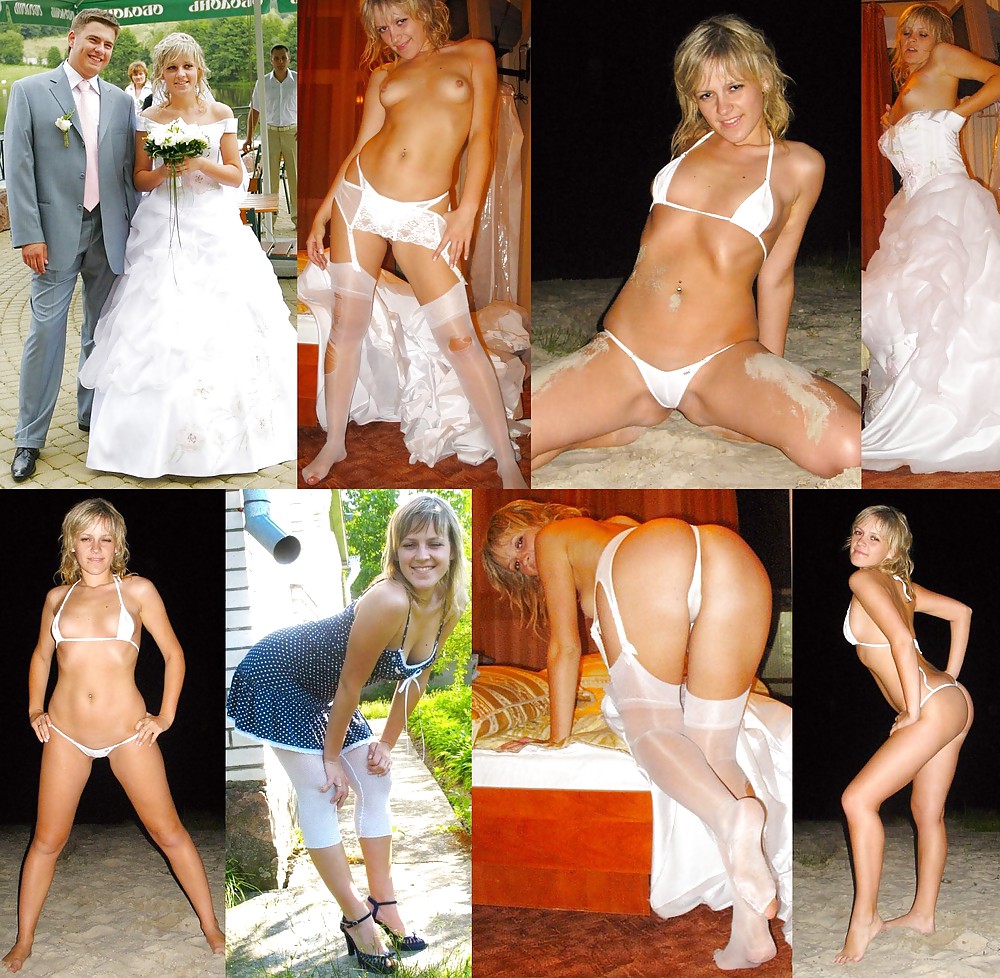 BRIDES wedding voyeur upskirt white panties and bra #17887575