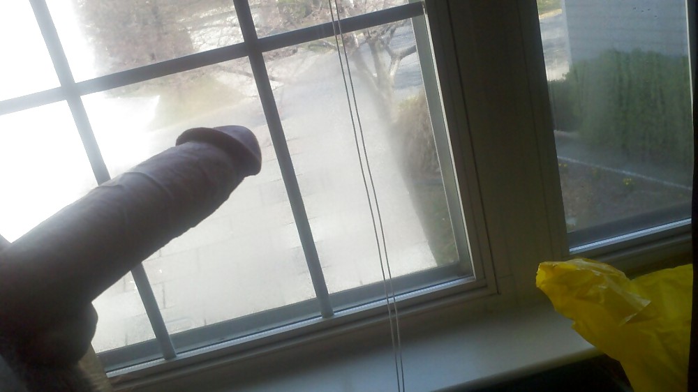 Flashing my cock at the window - larger pics #10280984