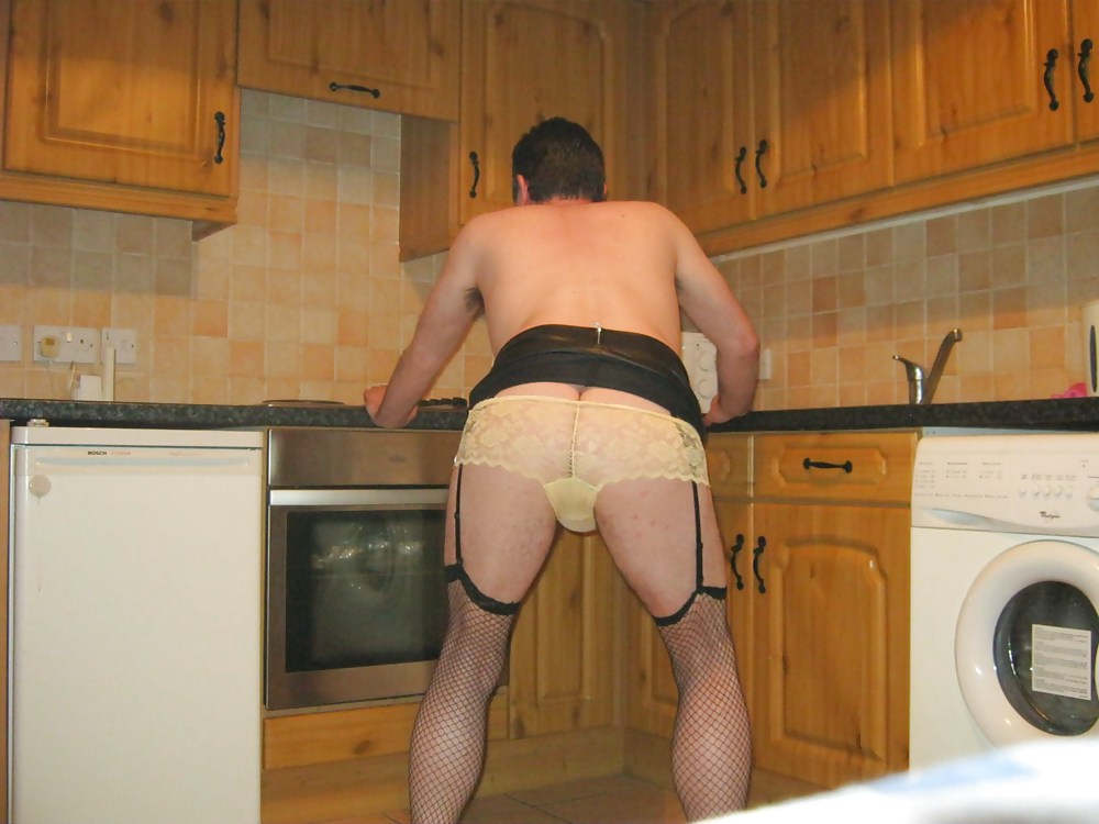 Wearing some various colours of see through panties. #14427535