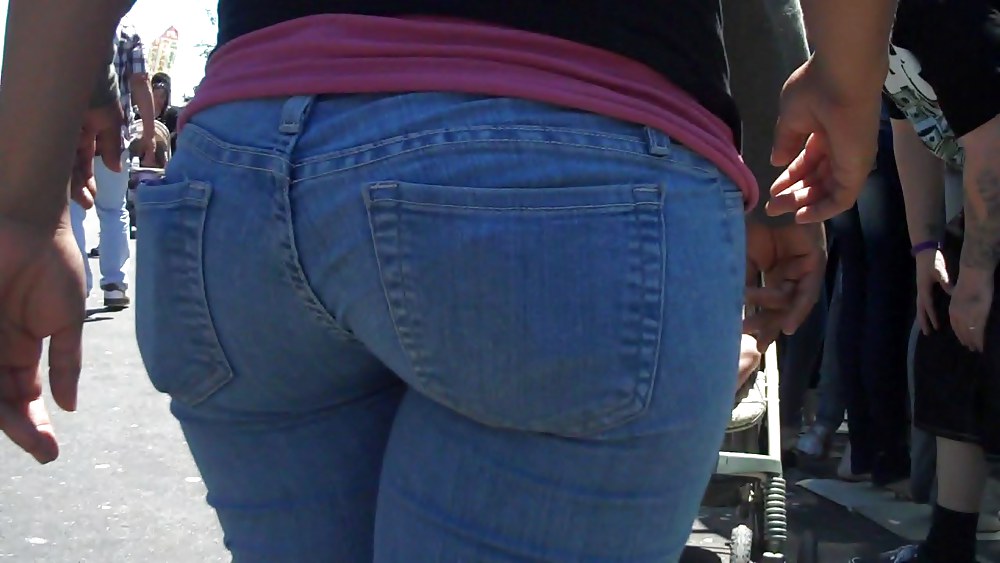 Real nice so fine sweet ass & bubble butt in jeans  #3643985