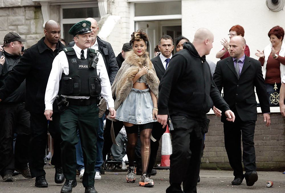 Rihanna filming the music video We Found Love in Ireland