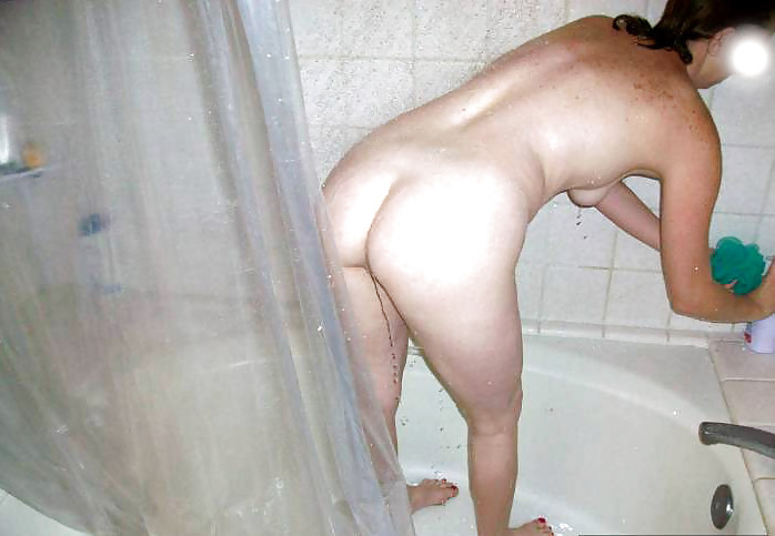 Kerstin posing in shower and bath - N. C.  #2076444