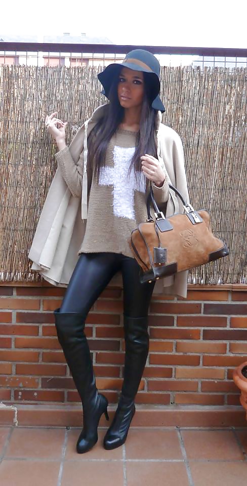 Leggings Et Des Bottes Brillantes #18191455