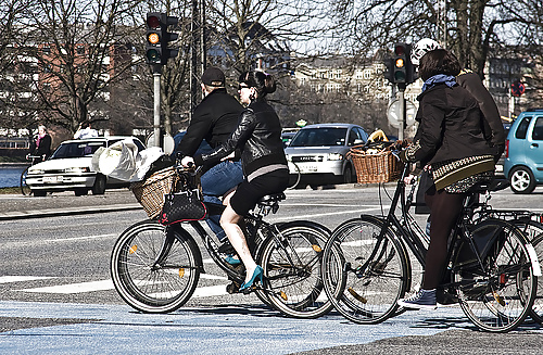 Female sexy legs nylon bicycle #18018192