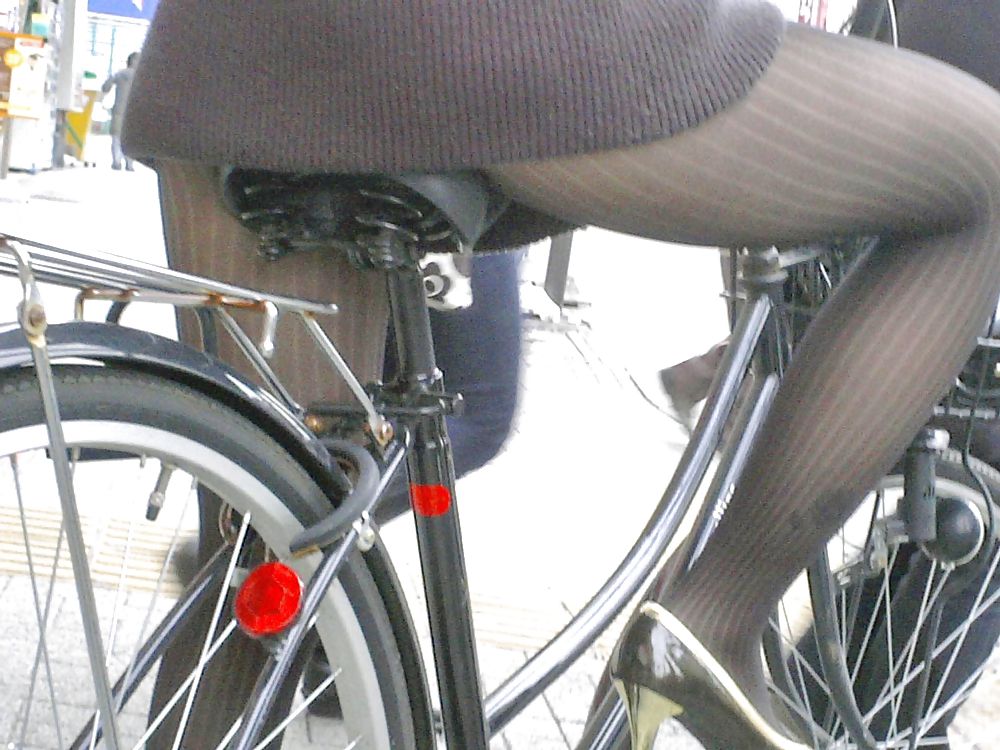 女性のセクシーな足 ナイロン自転車
 #18018565