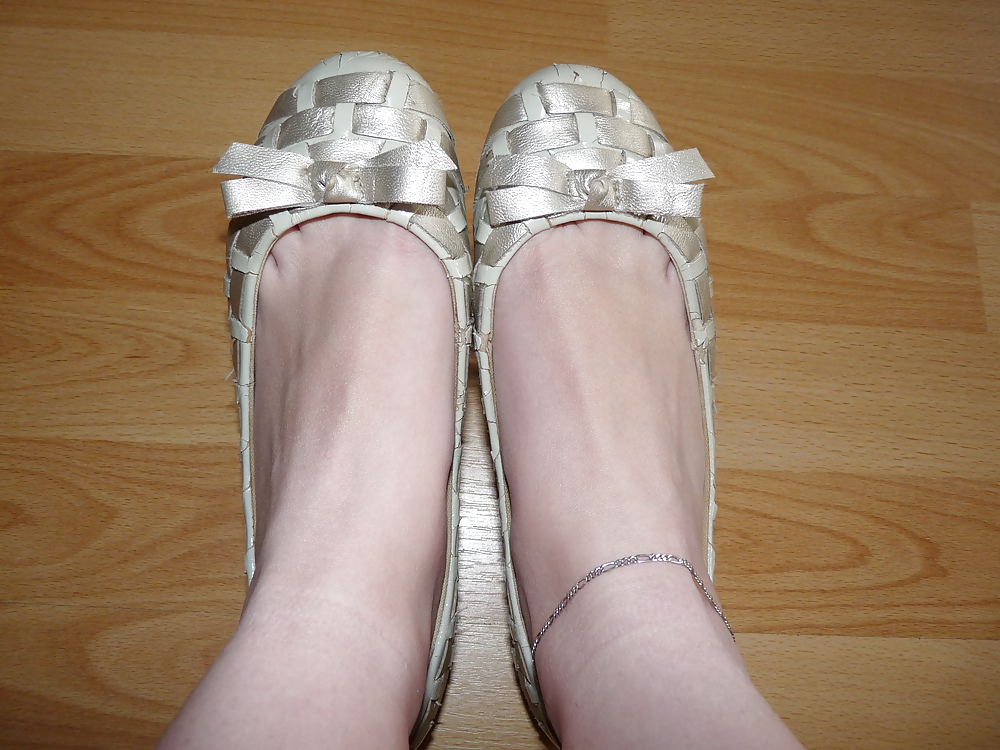 Wifes high heels shoes flats ballerinas feet 6 #17263419