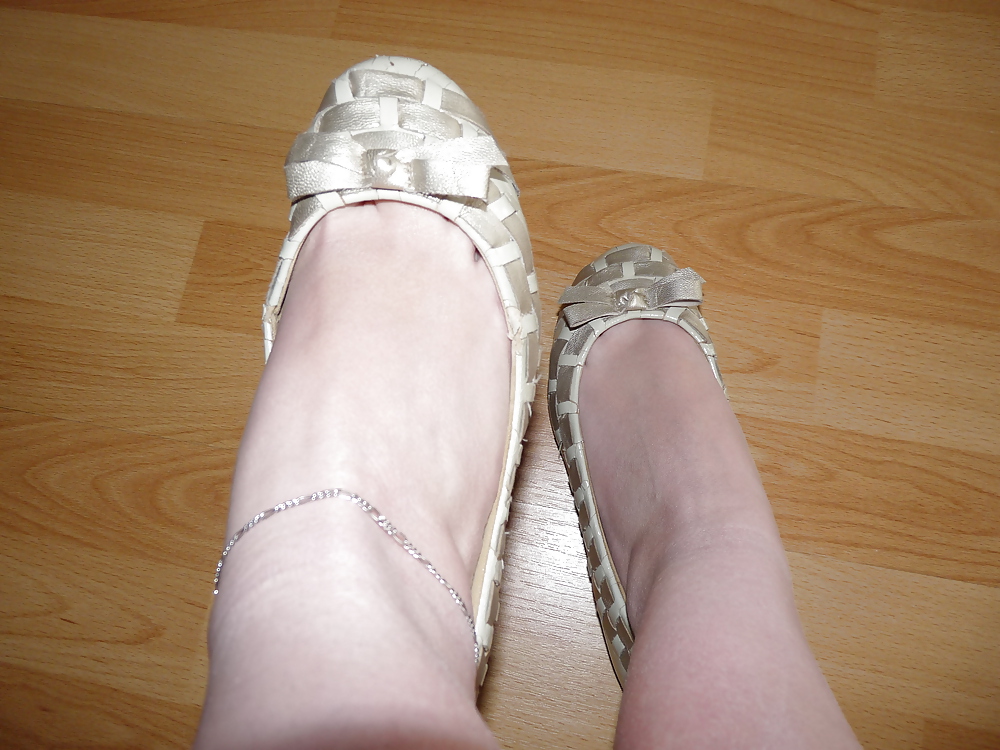 Wifes high heels shoes flats ballerinas feet 6 #17263435