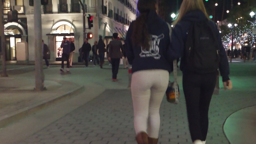 More nice Teen ass & butt in white jeans  #10295805