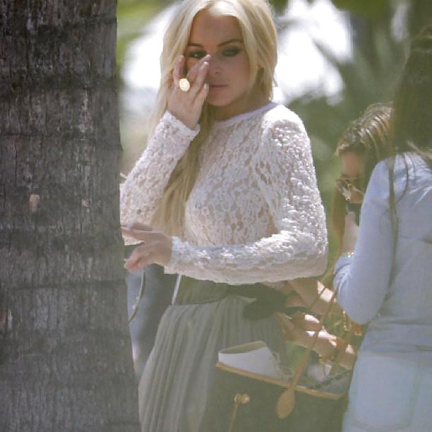 Lindsay Lohan ... In White See Through #10514563