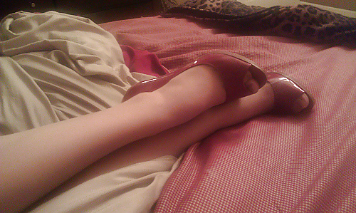 Adorable female feet, bare, pantyhosed or in sexy shoes #4491461