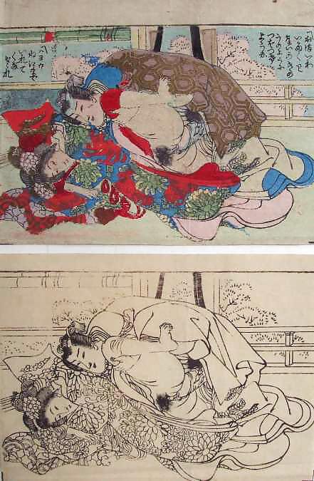 Japonés shunga arte 5 - escuela utagawa
 #10055018