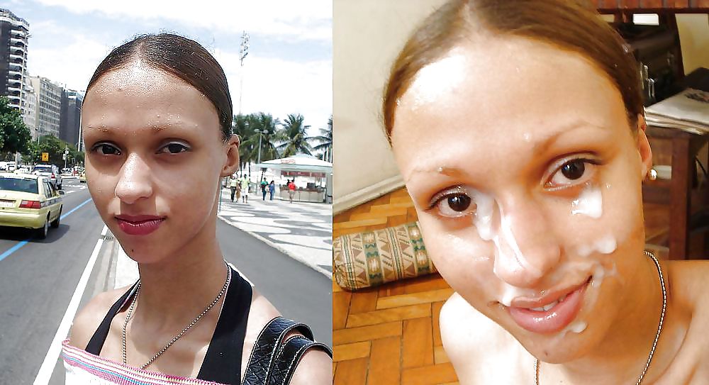 Antes y después de una corrida facial
 #18583571