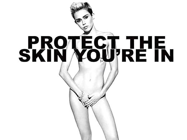 Miley cyrus se desnuda por el cáncer de piel
 #22821163