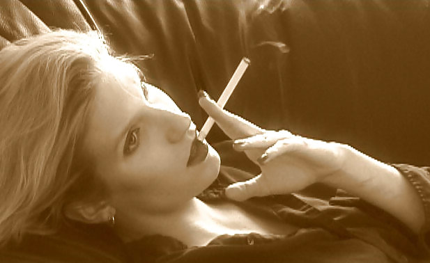 Beautiful Women Smoking B&W 003 #4553562