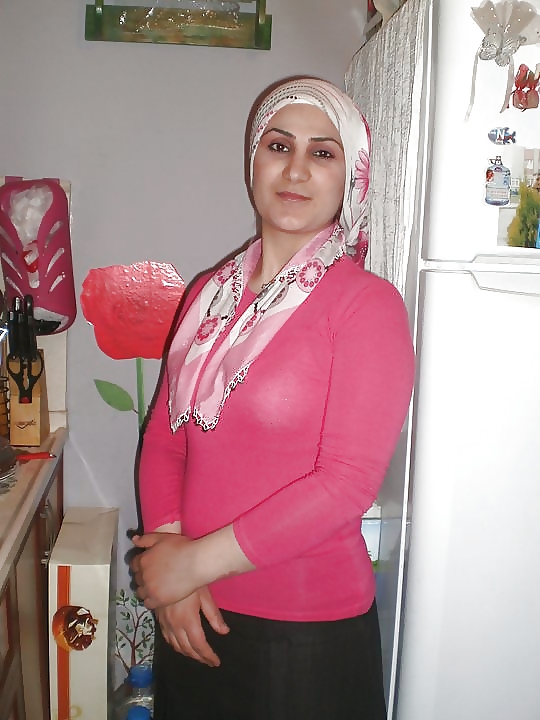 Turkish turbanli hijab arab turk red #8343755