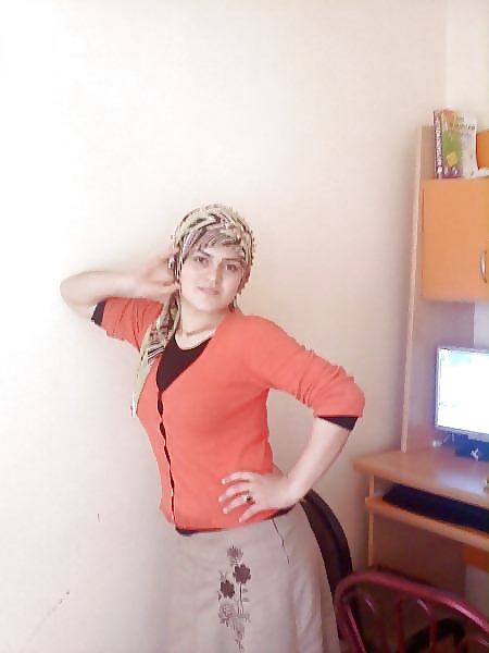 Turkish turbanli hijab arab turk red #8343809