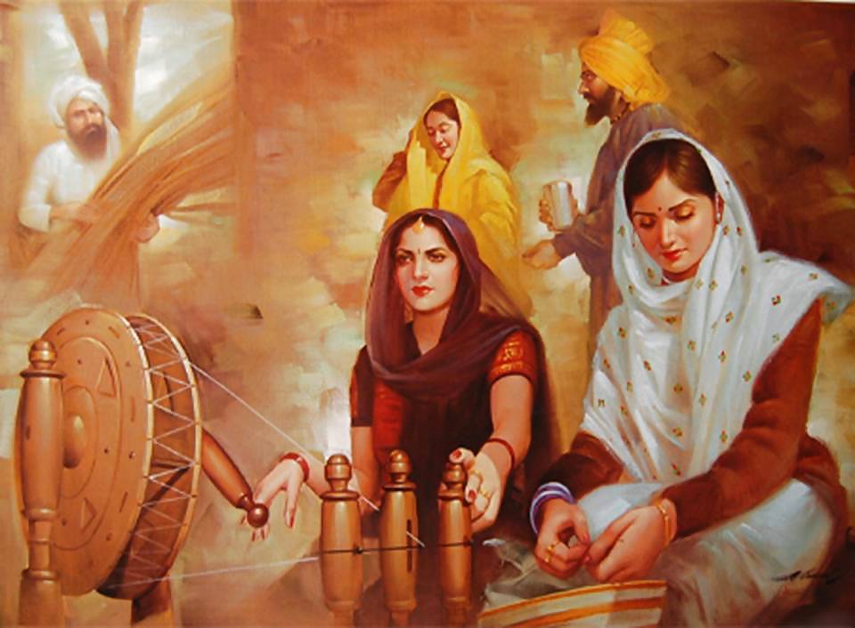 Peintures Indiennes: Les Femmes Punjabi #2573025