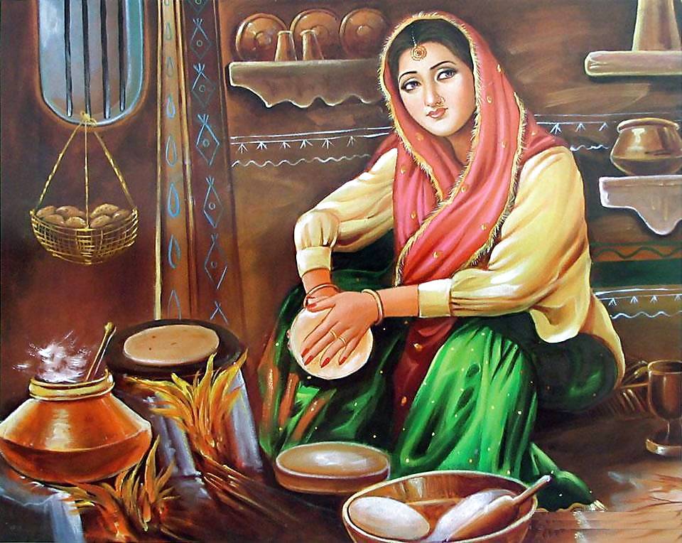 Peintures Indiennes: Les Femmes Punjabi #2573031