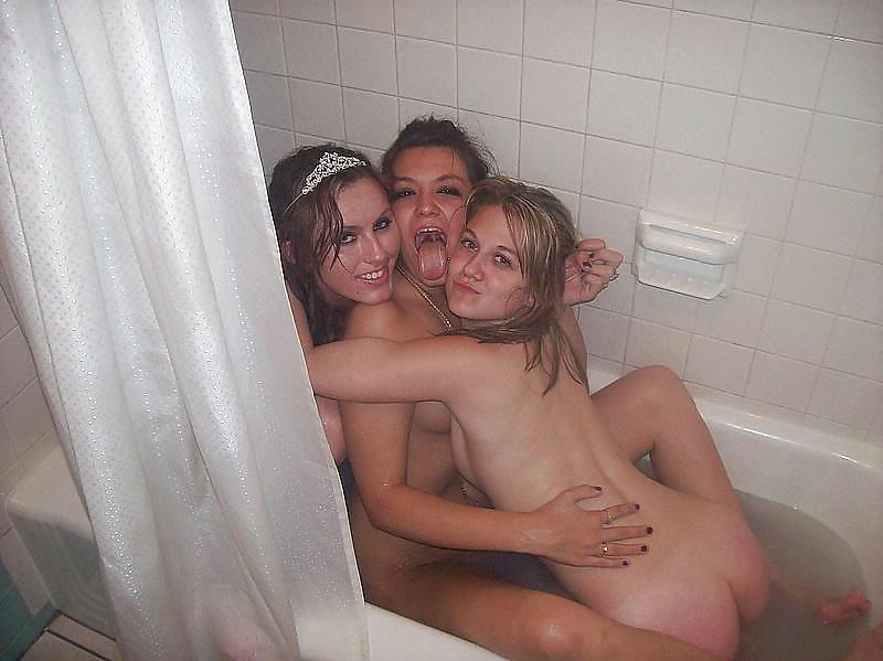 Shower and bathing lady ass