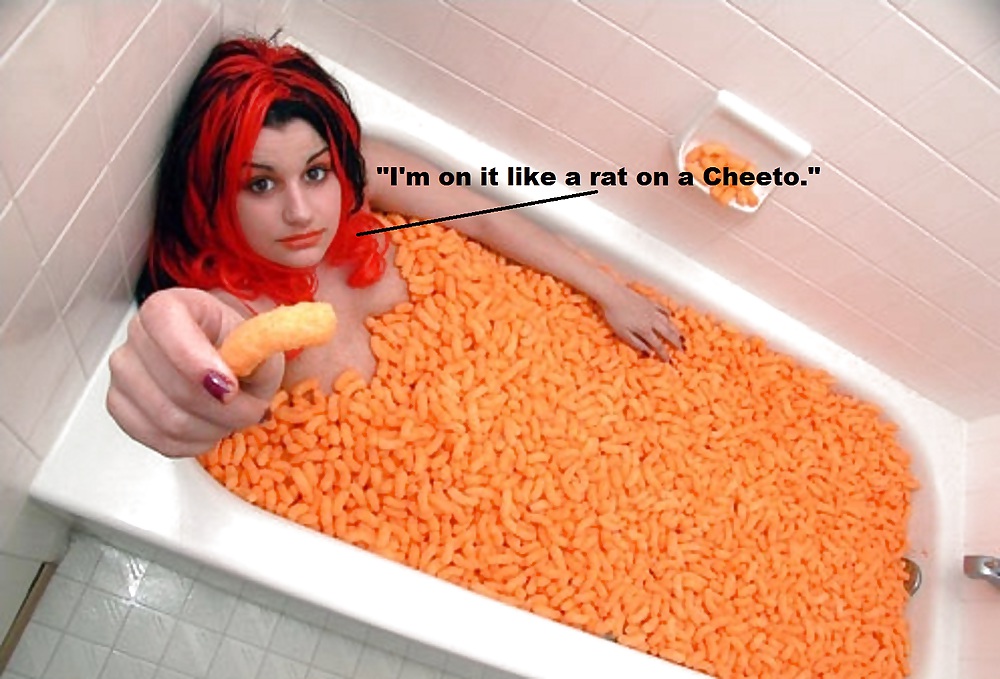 Estoy en ello como una rata en un cheeto
 #9642217