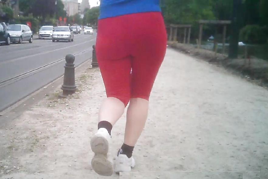 Sexy Jogging Spandex Booty #19918311