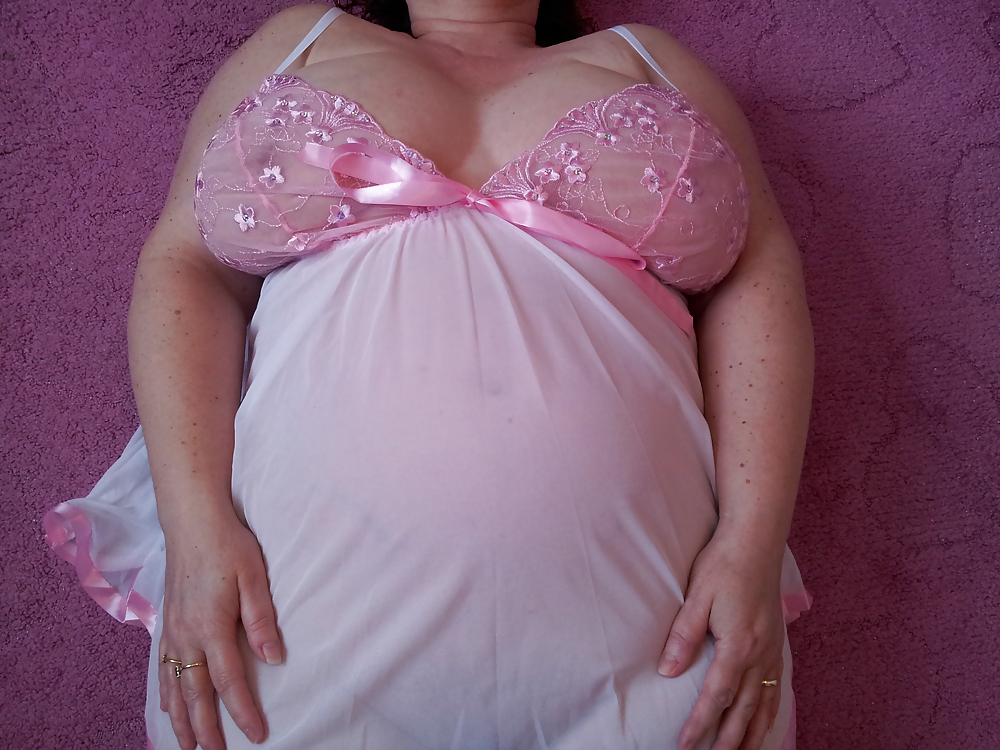 White and pink baby doll nightie part 1