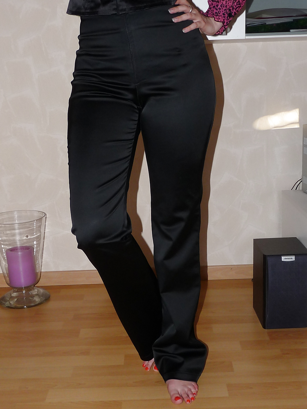 Wifes Xtrem satin silky shiny wetlook pants #17753259
