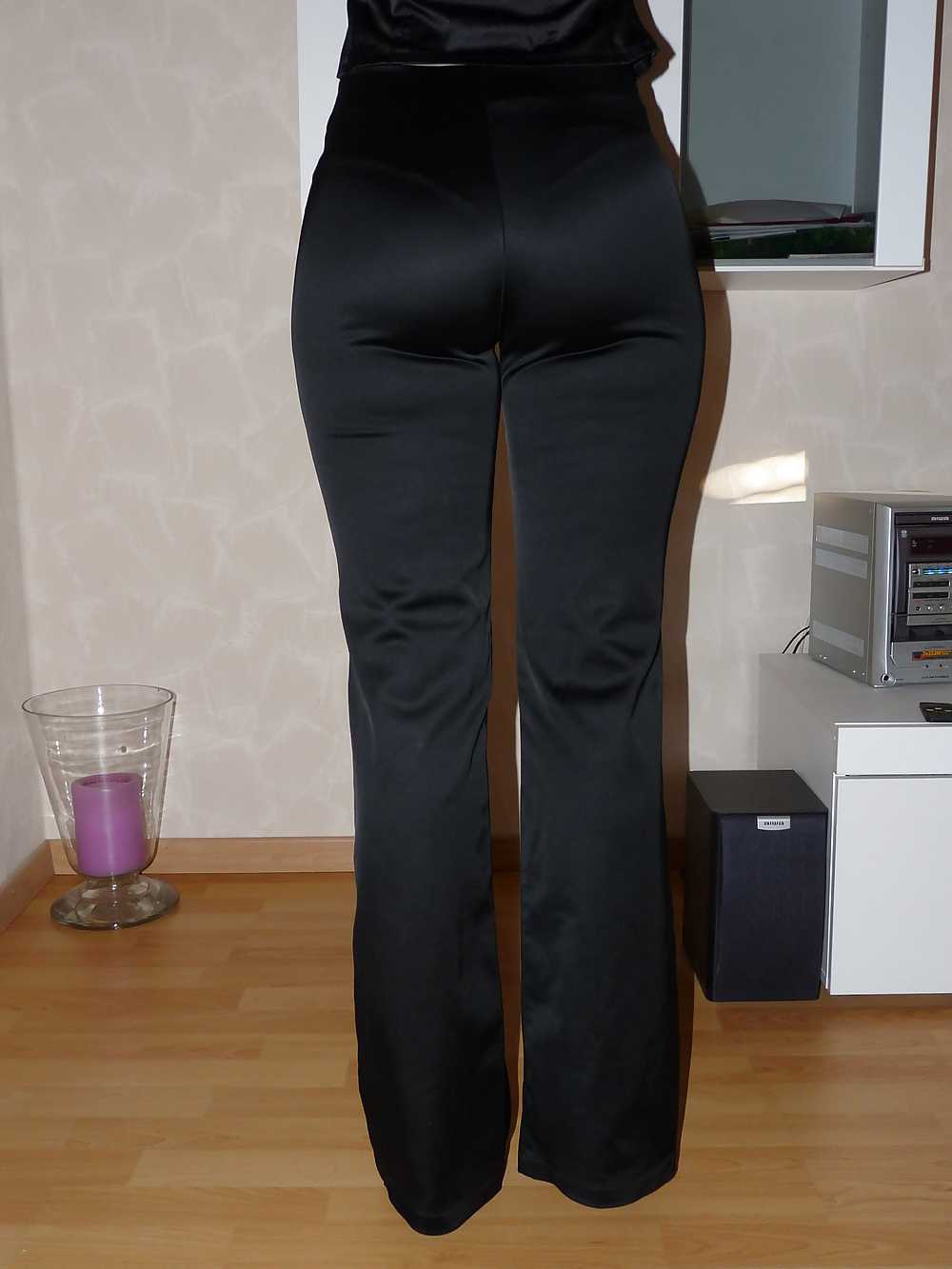 Wifes Xtrem satin silky shiny wetlook pants #17753278