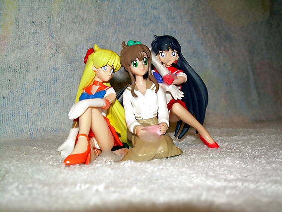 Yellow Towel - Sailor Scout Threesome #20577449