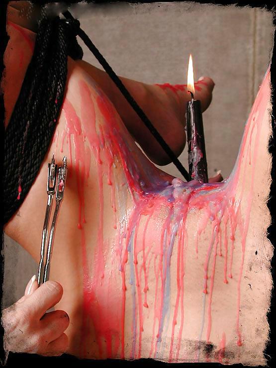 Anna being a BDSM candle stick #9410492
