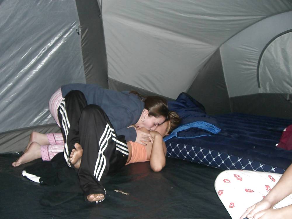 Teens having fun on holiday (campsite) #11503211