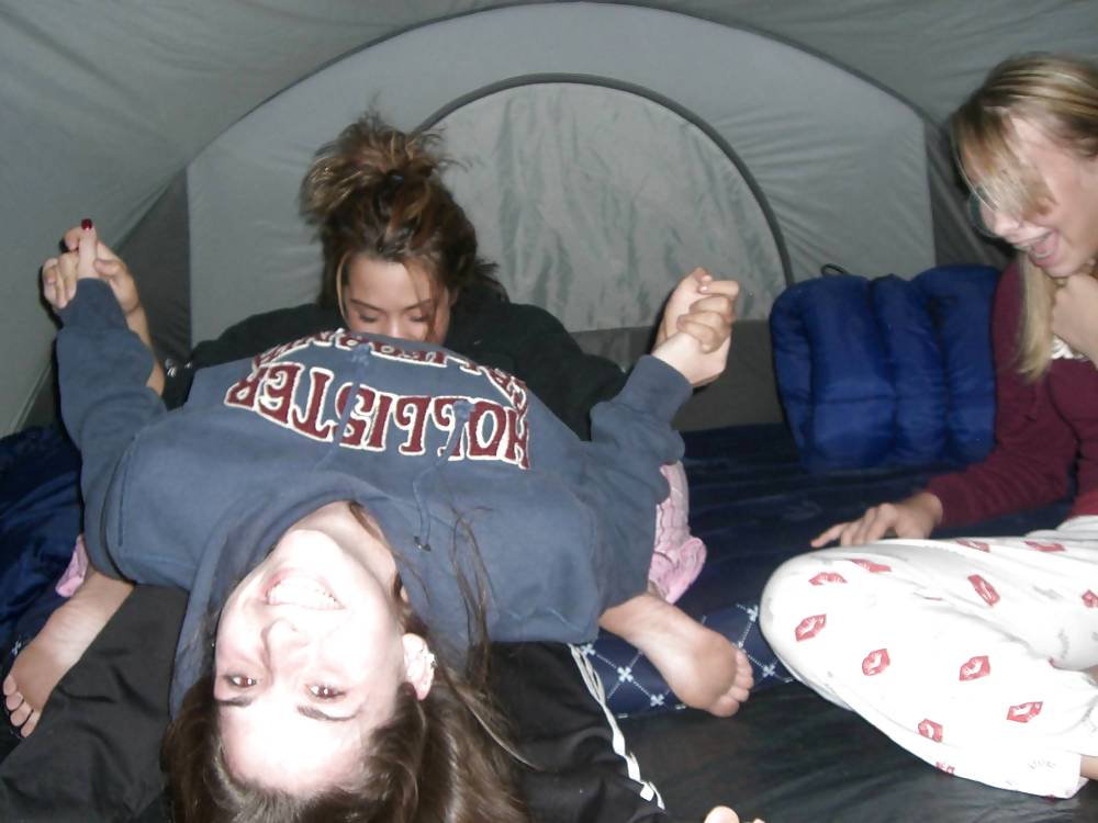 Teens having fun on holiday (campsite) #11503463