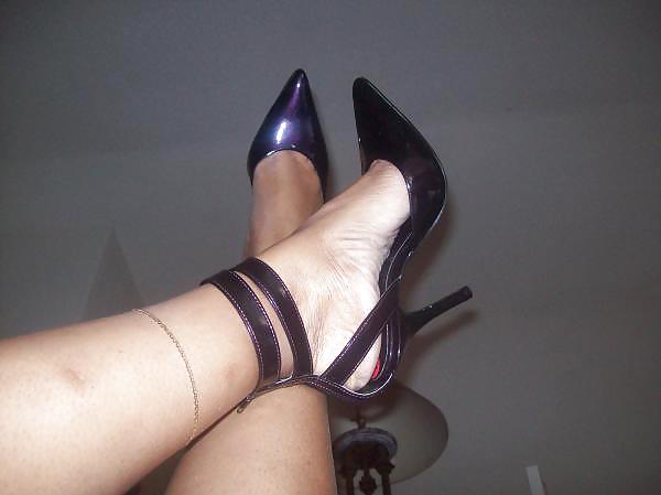 Lady friend in purple heels #7463268