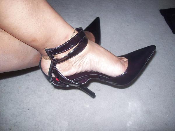 Lady friend in purple heels #7463277