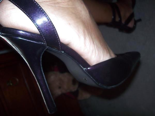 Lady friend in purple heels #7463282