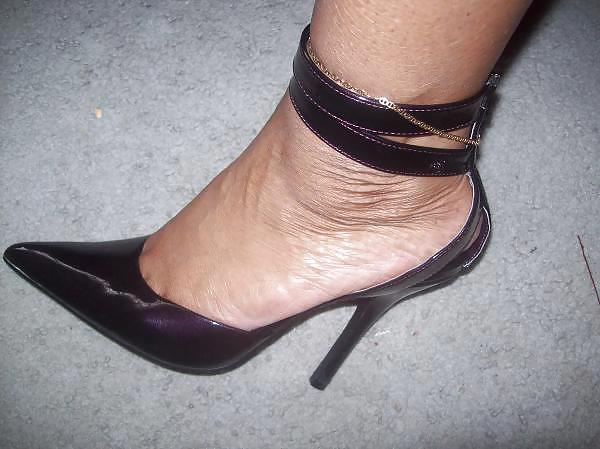 Lady friend in purple heels #7463305