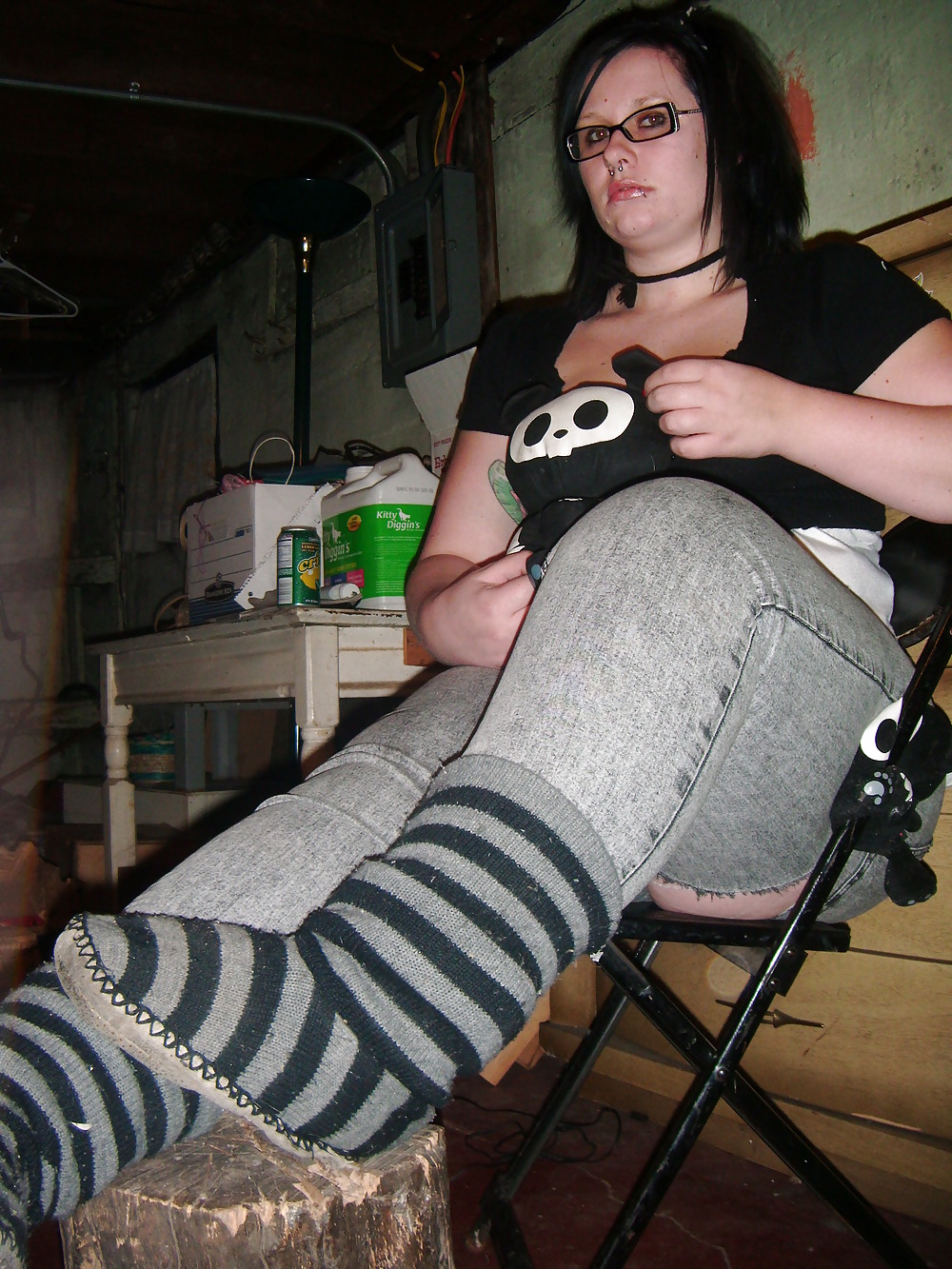 Chubby EMO hottie getting naked #4370464